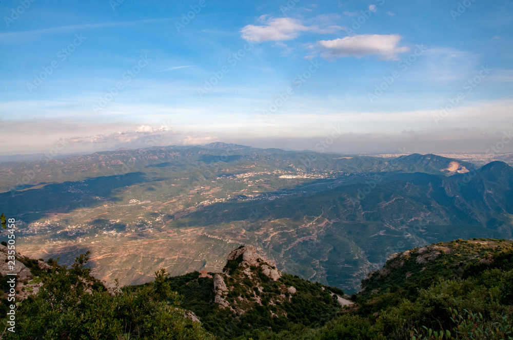 View from the mountains of Montserrat, Spain View from the mountains of Montserrat, Spain
