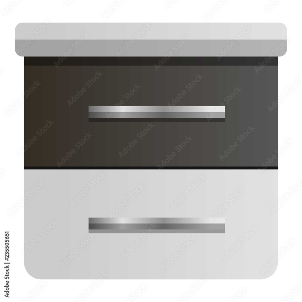 Modern nightstand icon. Cartoon of modern nightstand vector icon for web design isolated on white background Modern nightstand icon. Cartoon of modern nightstand vector icon for web design isolated on white background
