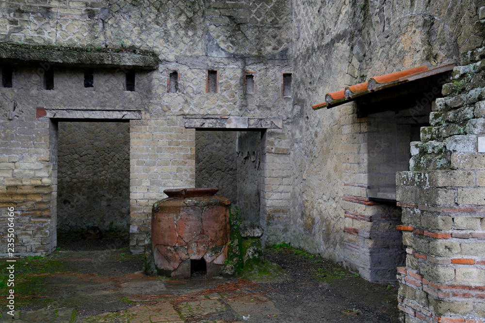 Walls and structures of Herculaneum, Greece Walls and structures of Herculaneum, Greece