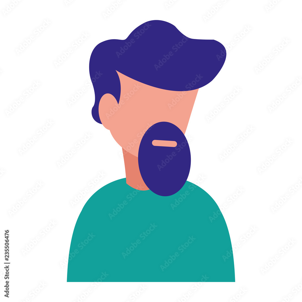 young man with beard modeling character young man with beard modeling character