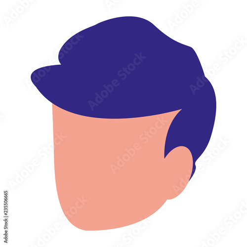young man head avatar character