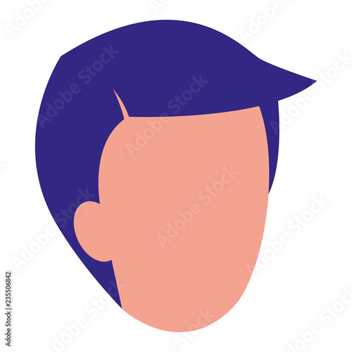 young man head avatar character