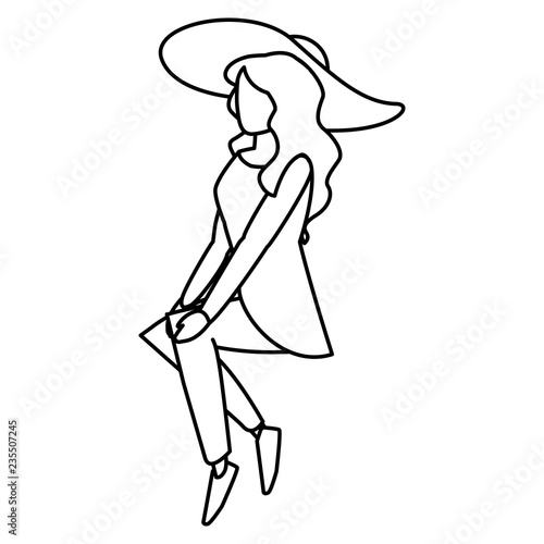 young woman modeling character
