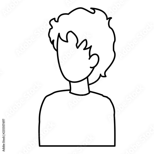 young man modeling character