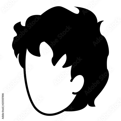 young man head avatar character