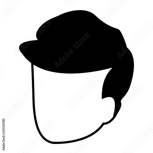 young man head avatar character