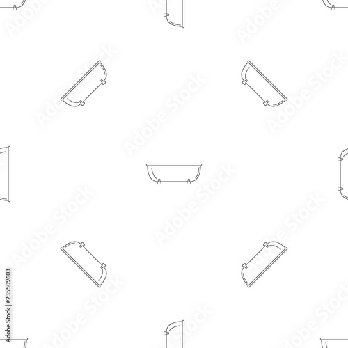 Old bathtube pattern seamless vector repeat geometric for any web design