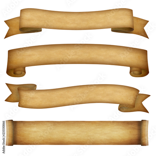 Paper scroll banner collection