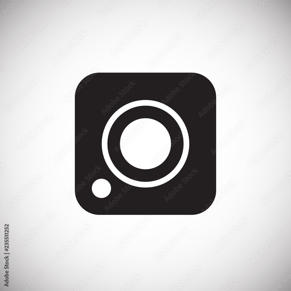 Social media camera icon on white background icon Social media camera icon on white background icon