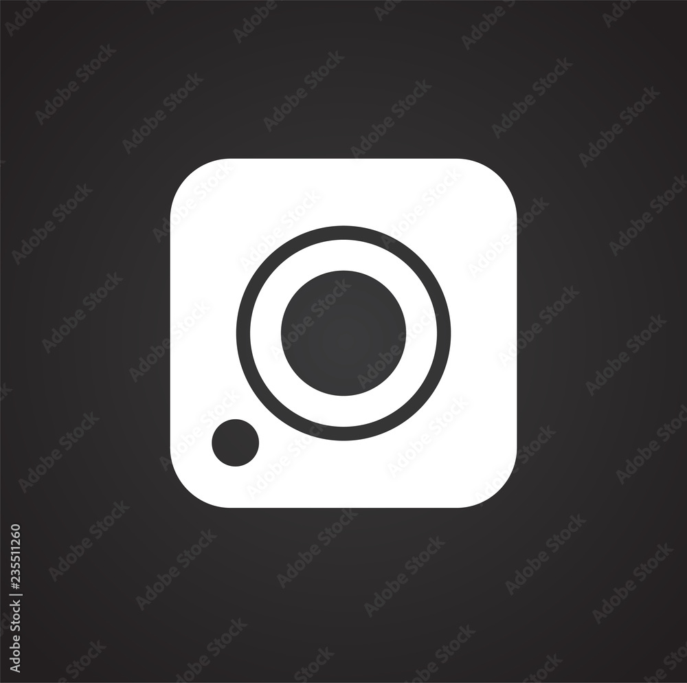 Social media camera icon on white background icon Social media camera icon on white background icon