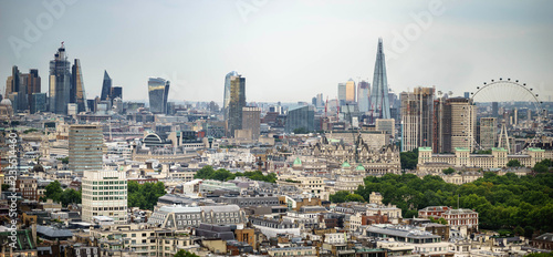  Aerial view of central London  at cloudy day © offcaania