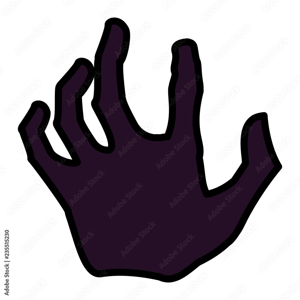 zombie hand halloween icon zombie hand halloween icon