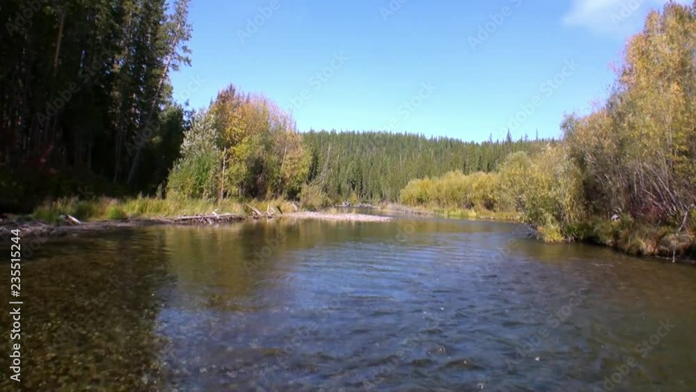 Rapids with clear transparent water of river Lena in Siberia. Rapids with clear transparent water of river Lena in Siberia.