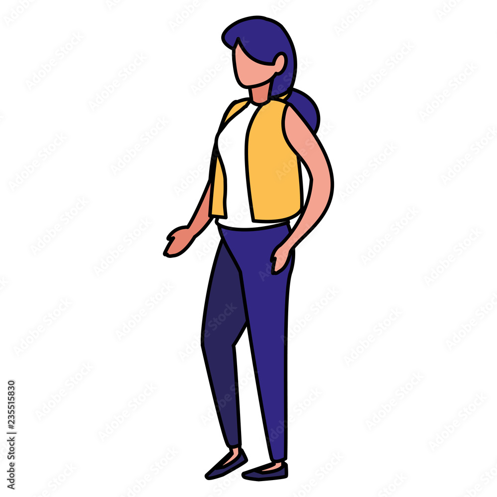 young woman modeling character young woman modeling character