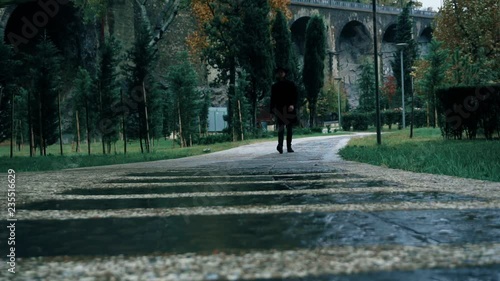 Wallpaper Mural Man walking in the park Torontodigital.ca