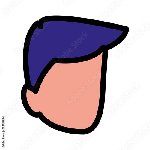 young man head avatar character
