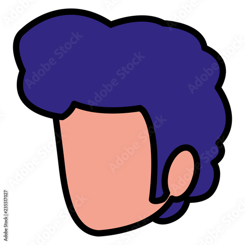 young man head avatar character