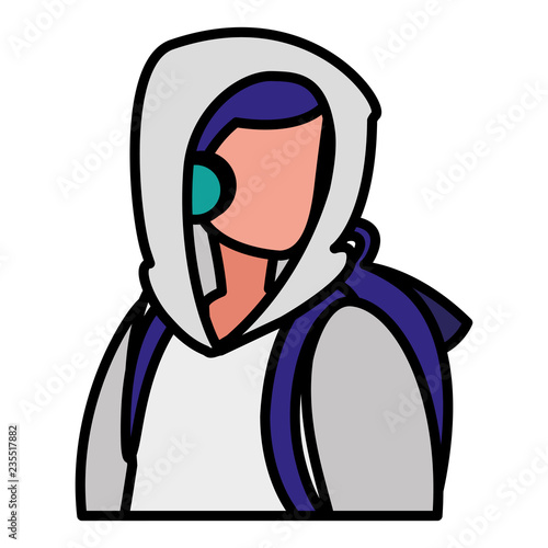 young man modeling character