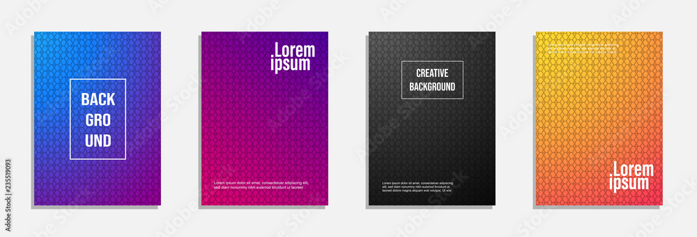 Minimal cover design. set of geometric pattern background