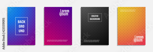 Minimal cover design. set of geometric pattern background