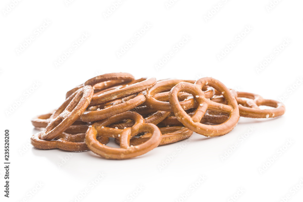 Salted mini pretzels snack. Salted mini pretzels snack.