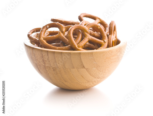 Obraz na płótnie Salted mini pretzels snack.