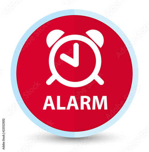 Alarm flat prime red round button