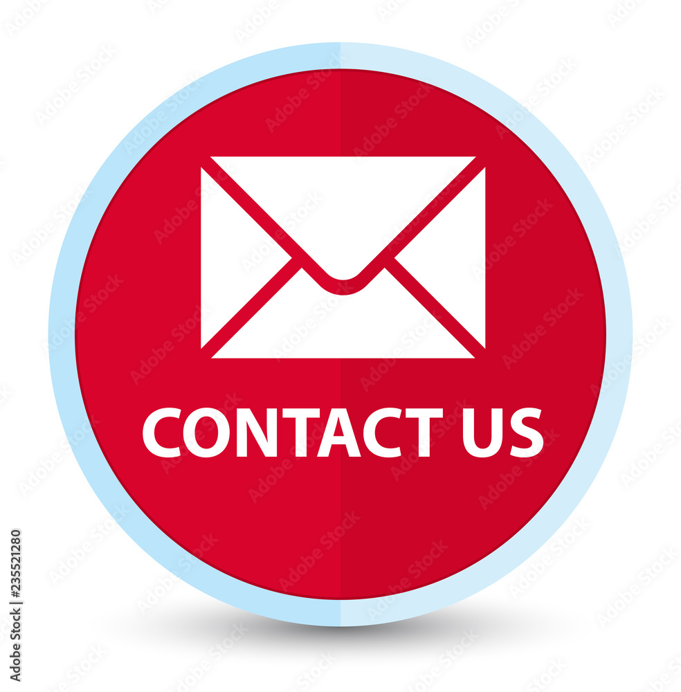 Contact us (email icon) flat prime red round button Contact us (email icon) flat prime red round button