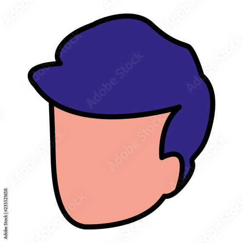 young man head avatar character