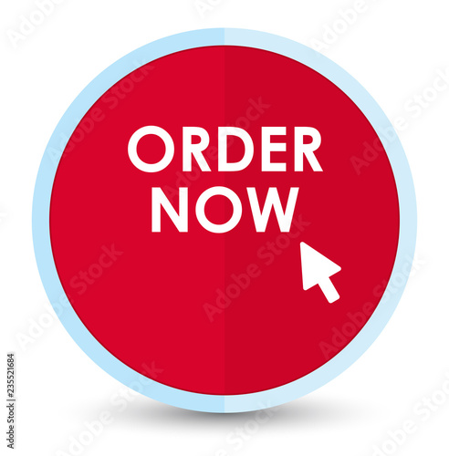Order now flat prime red round button