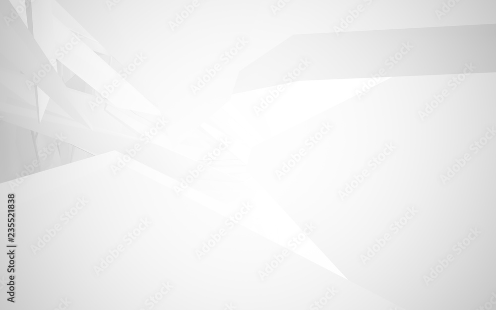 Abstract white interior highlights future. Architectural background. 3D illustration and rendering Abstract white interior highlights future. Architectural background. 3D illustration and rendering