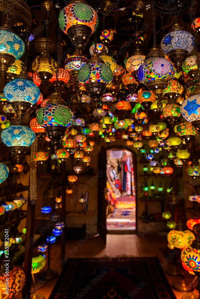 Turkish store of lamps and chandeliers