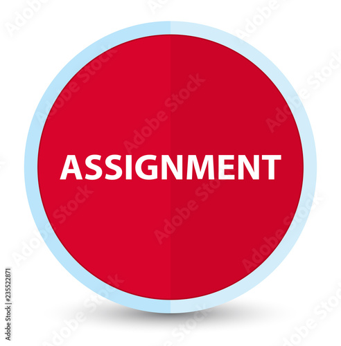 Assignment flat prime red round button