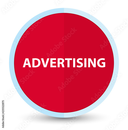 Advertising flat prime red round button