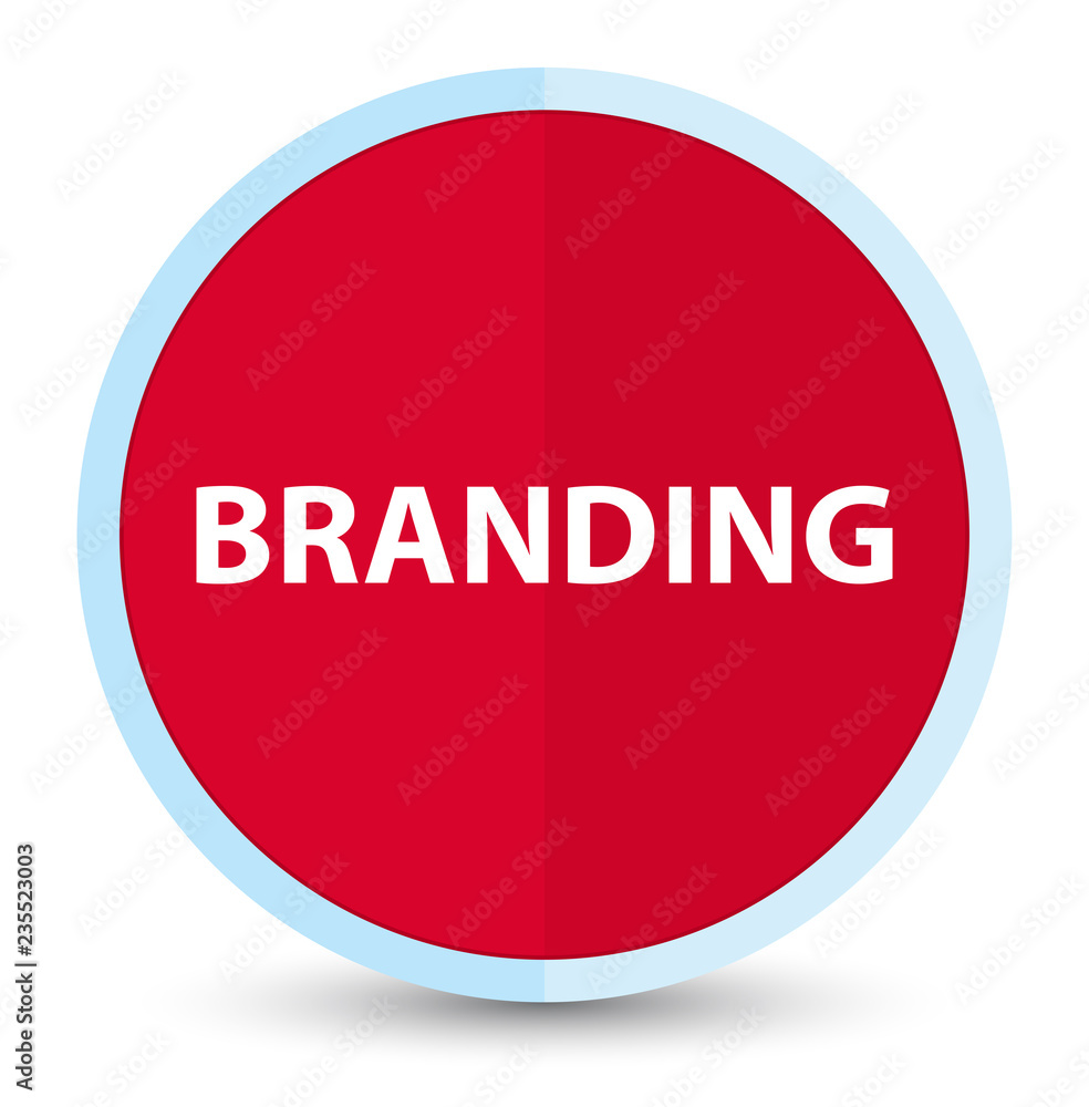 Branding flat prime red round button Branding flat prime red round button