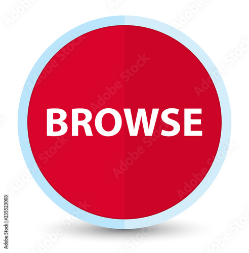 Browse flat prime red round button