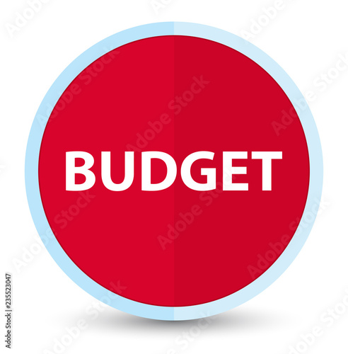 Budget flat prime red round button