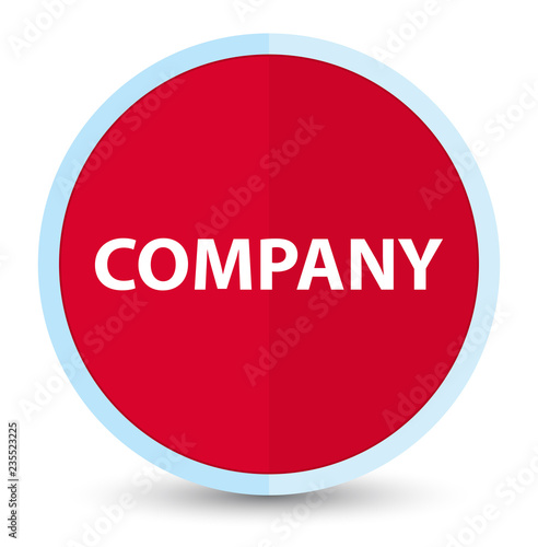 Company flat prime red round button