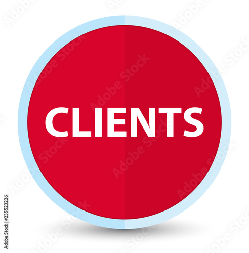 Clients flat prime red round button