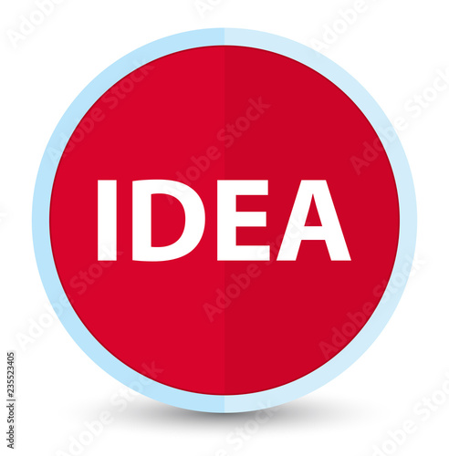 Idea flat prime red round button