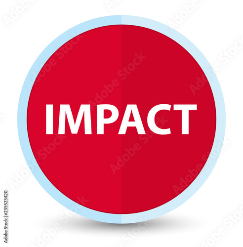 Impact flat prime red round button