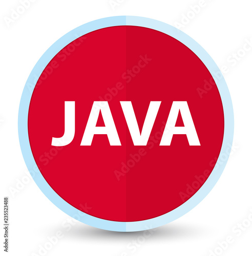Java flat prime red round button