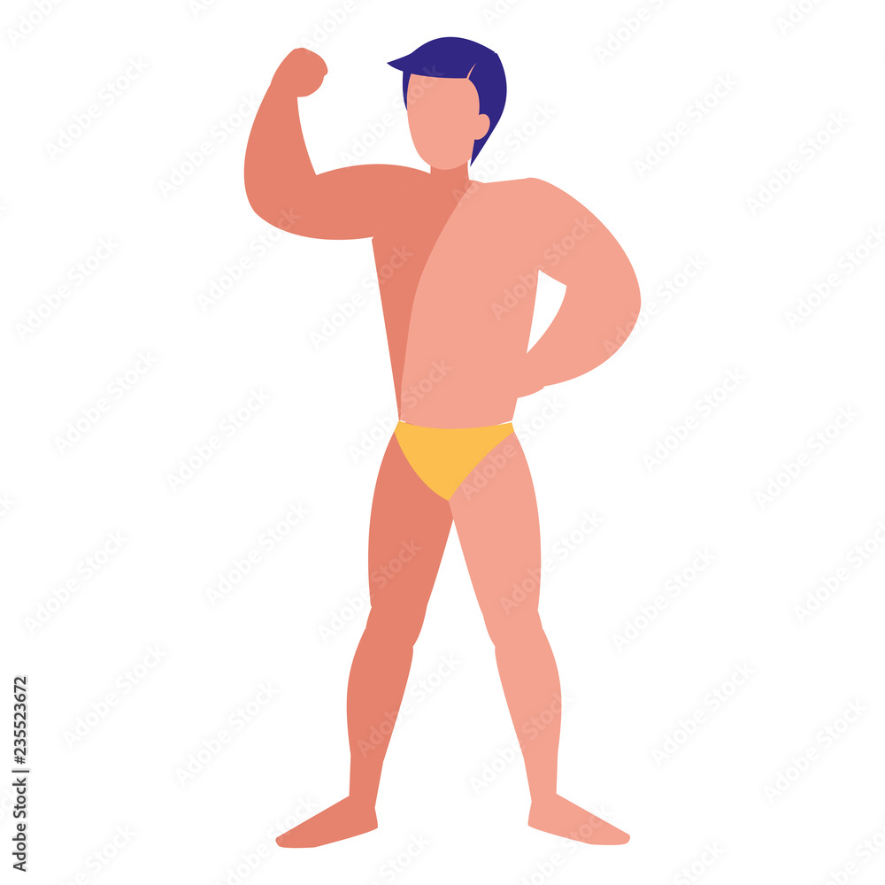 strong man with swimsuit strong man with swimsuit