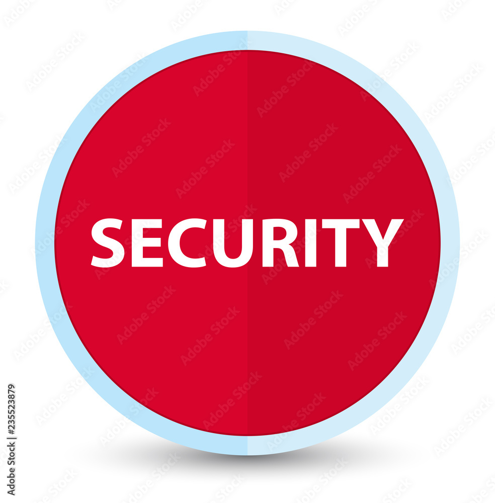 Security flat prime red round button Security flat prime red round button