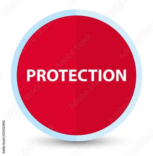 Protection flat prime red round button