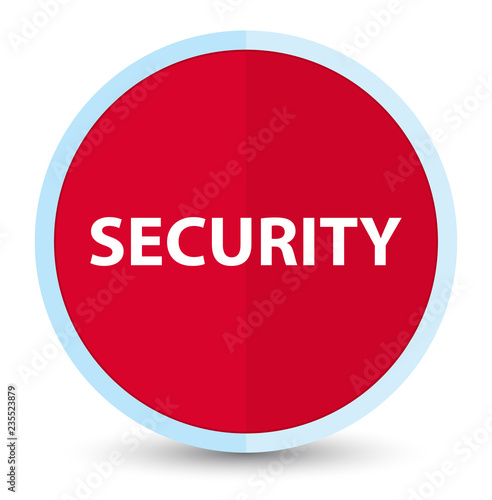 Security flat prime red round button