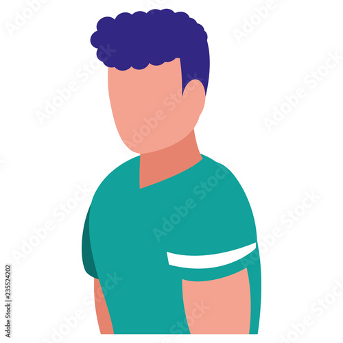 young man modeling character