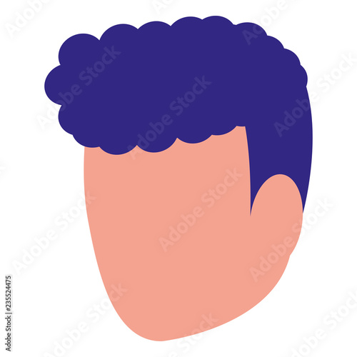 young man head avatar character