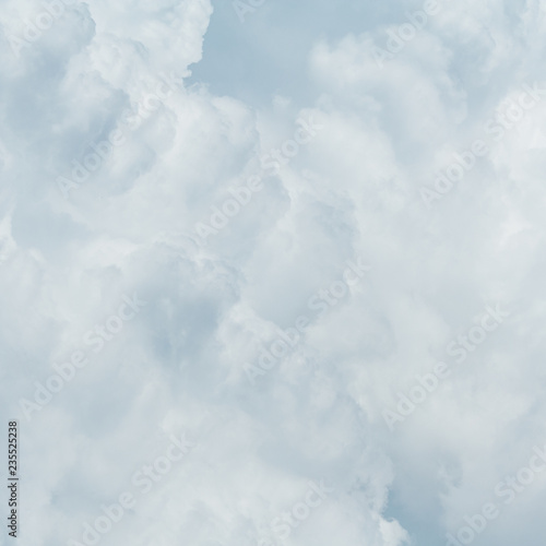 Gray cumulus fluffy clouds as  background  texture  abstract  square aspect ratio 