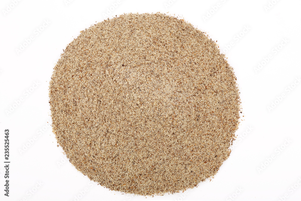 Milk thistle ground isolated on a white background Milk thistle ground isolated on a white background